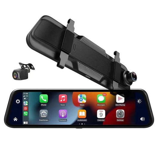 BagnShop dual lens dash cam mirror screen displaying live feed