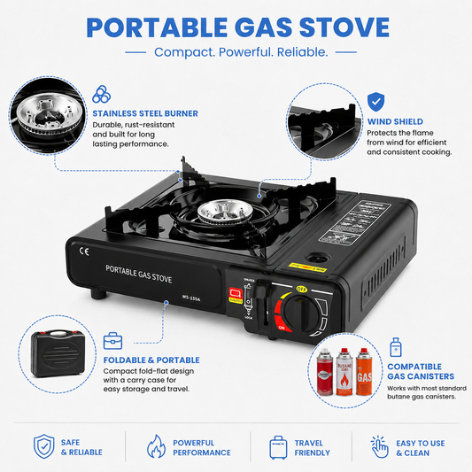 Portable Camping Gas Stove – Compact Outdoor Burner | BagnShop