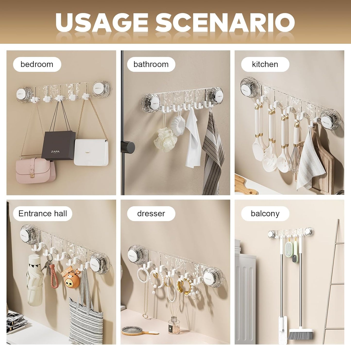 BagnShop suction hooks product overview and usage