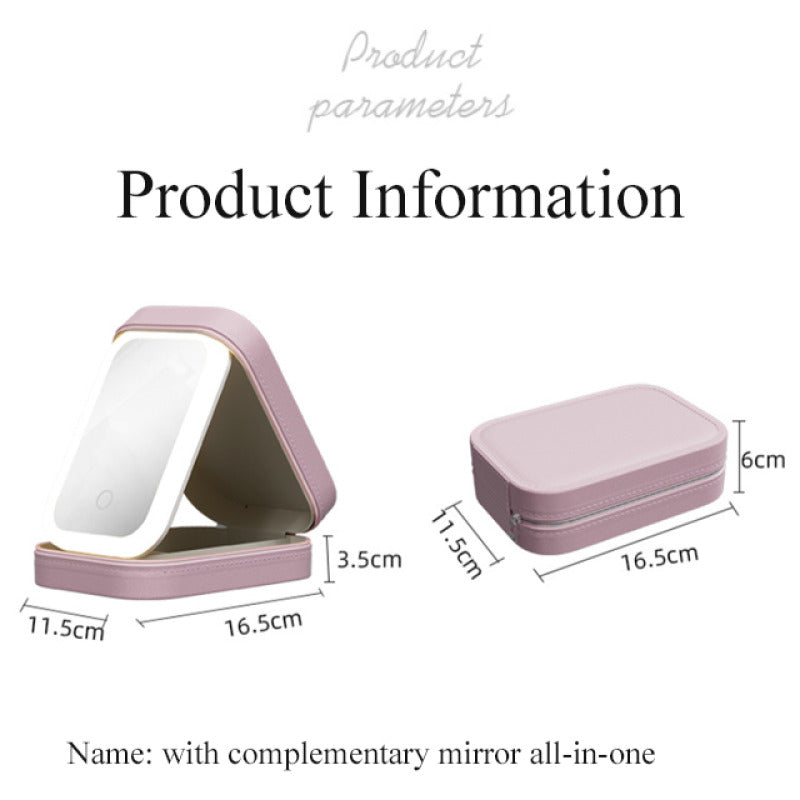 BagnShop cosmetic organiser dimensions and size comparison showing compact portable design