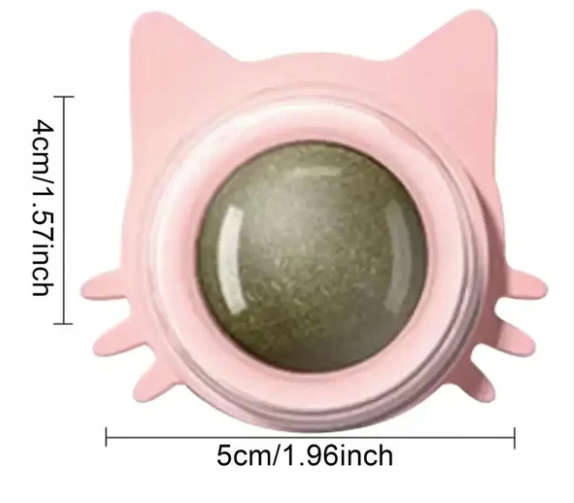 BagnShop catnip wall-mounted treat ball pack of 2 with adhesive base