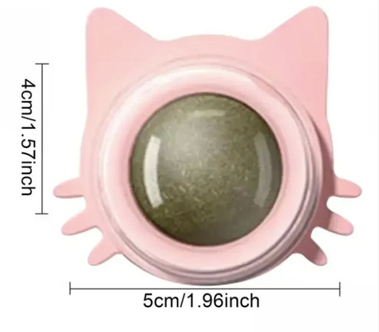 BagnShop catnip wall-mounted treat ball pack of 2 with adhesive base