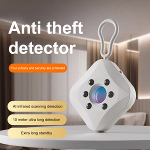 White hidden camera detector with keychain, compact design for home decor items and household security gifts. - BagnShop - Hidden Camera Detector With Keychain - appliance, shop - Default Title