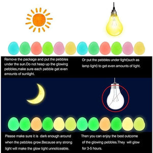 Glow In Dark Garden Rocks (Pack Of 100 pcs)