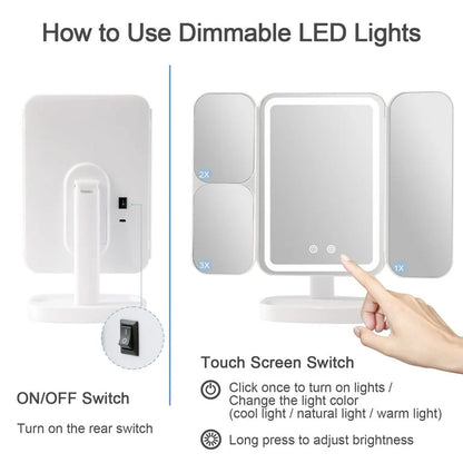 BagnShop LED vanity mirror brightness adjustment control