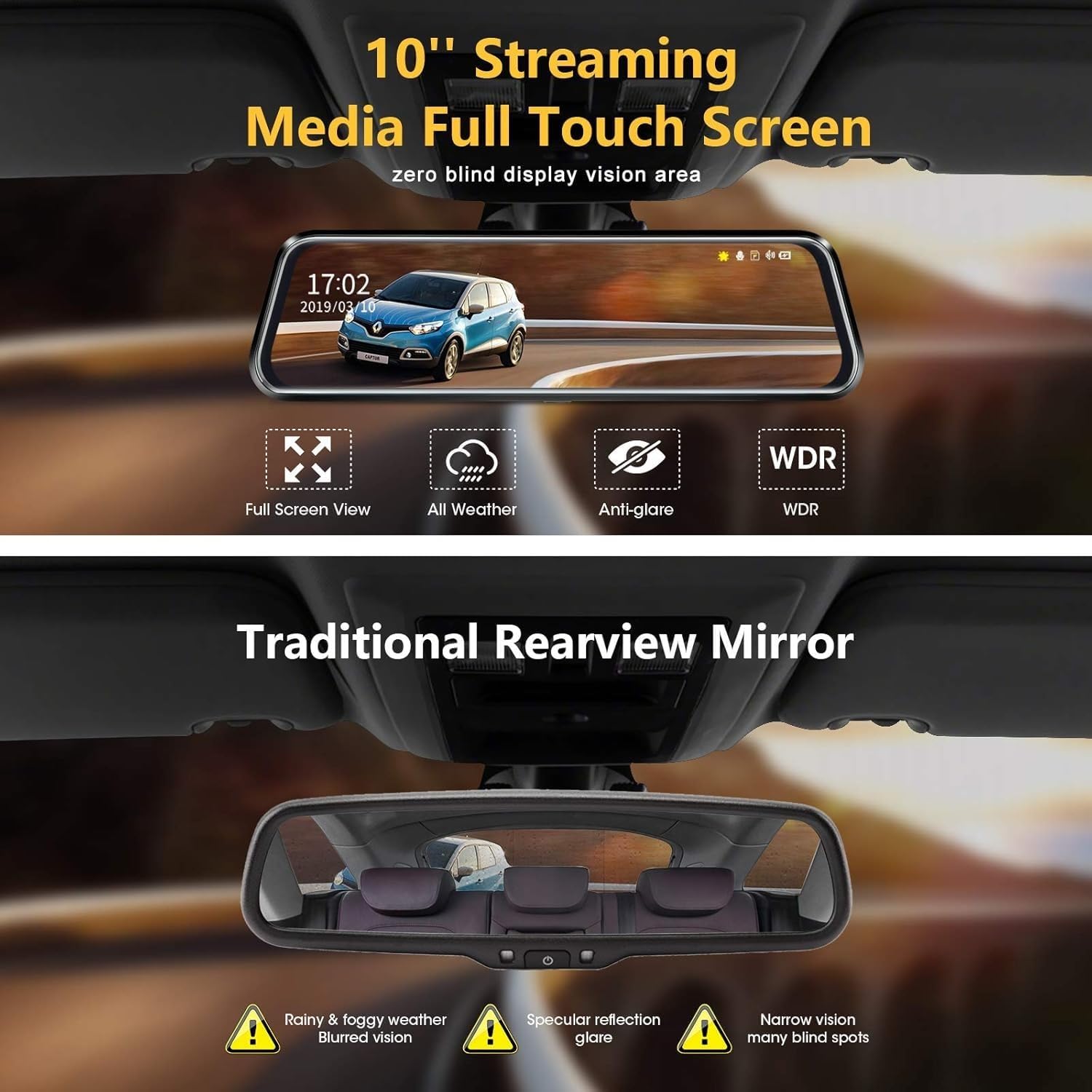 BagnShop dash camera mirror product contents and accessories