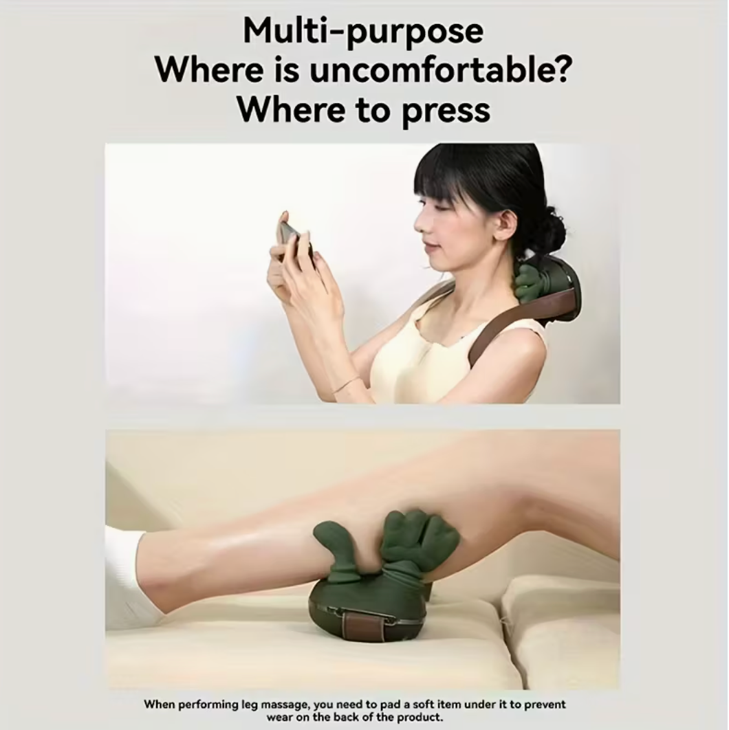 BagnShop neck heat massager in use for lower back