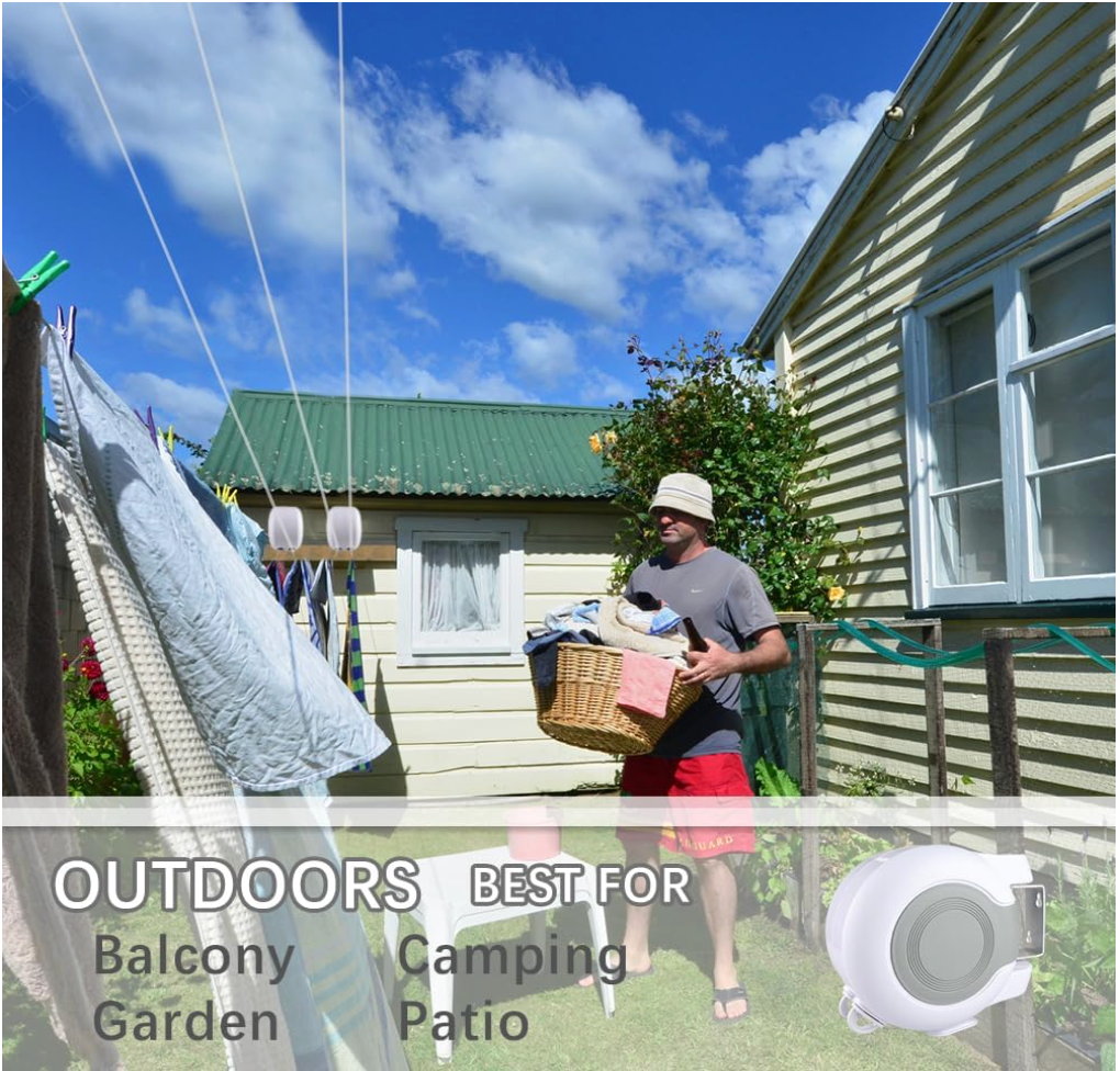 BagnShop retractable clothesline product dimensions