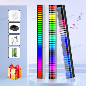 Slim smart RGB rhythm sound bar with vibrant color lights, ideal for fashion lifestyle products, home decor items, and. - BagnShop - Smart RGB Rhythm Sound Bar - appliance, shop - Default Title