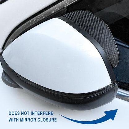 BagnShop carbon fibre mirror rain cover rear angle view