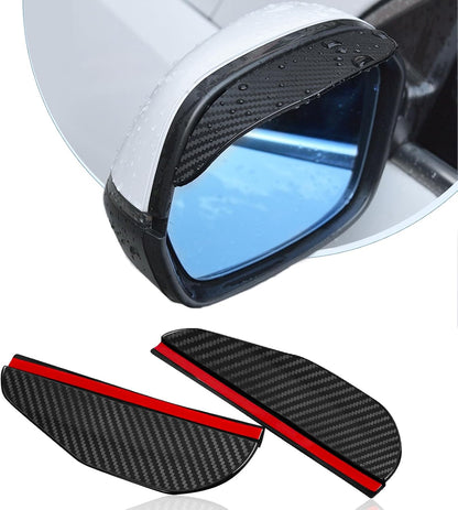 BagnShop carbon fibre rearview mirror rain cover side profile view