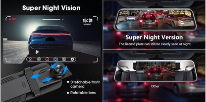 BagnShop dash camera mirror G-sensor and emergency recording