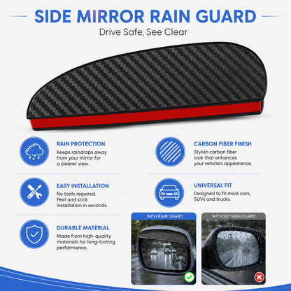 Carbon Fibre Rearview Mirror Rain Cover