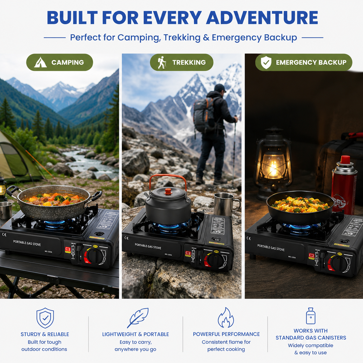 Portable Camping Gas Stove – Compact Outdoor Burner | BagnShop
