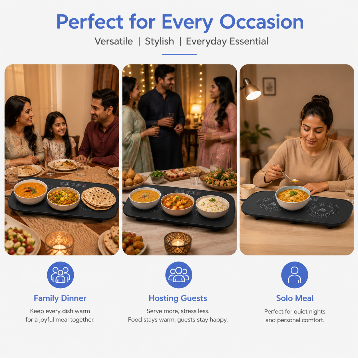 Electric Food Warming Tray – Glass Top Buffet Warmer | BagnShop