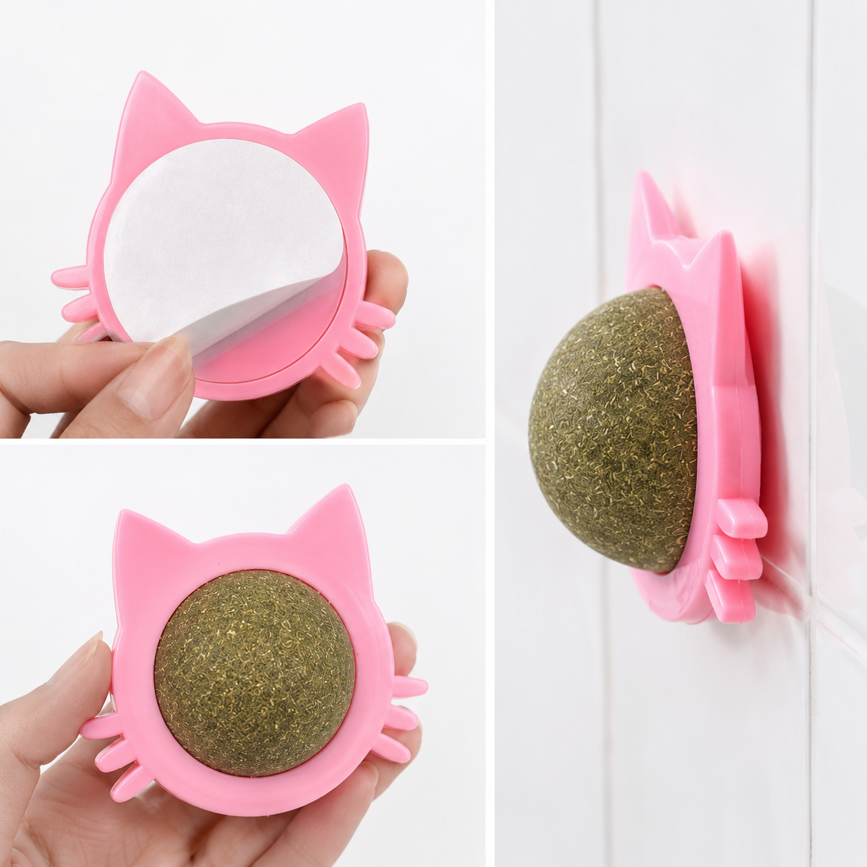 Catnip Wall Treat Ball for Cats – Lick Toy, Pack of 2 | BagnShop
