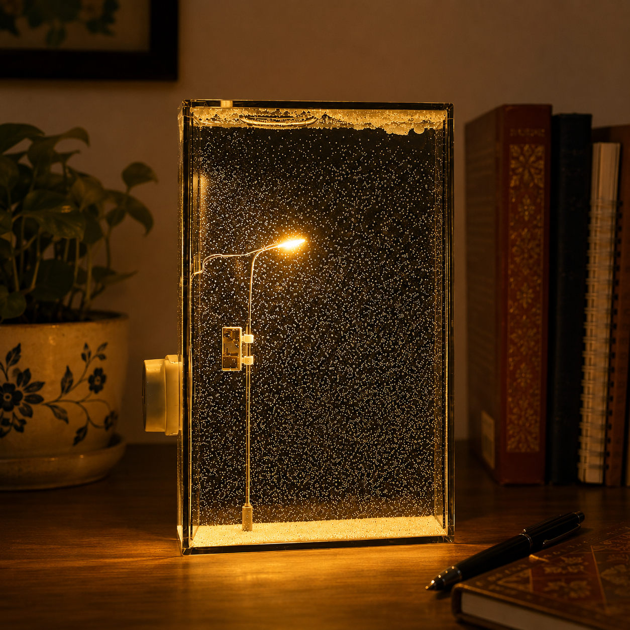 DIY Snowy Street LED Lamp – USB Tabletop Night Light | BagnShop