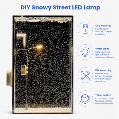 DIY Snowy Street LED Lamp – USB Tabletop Night Light | BagnShop