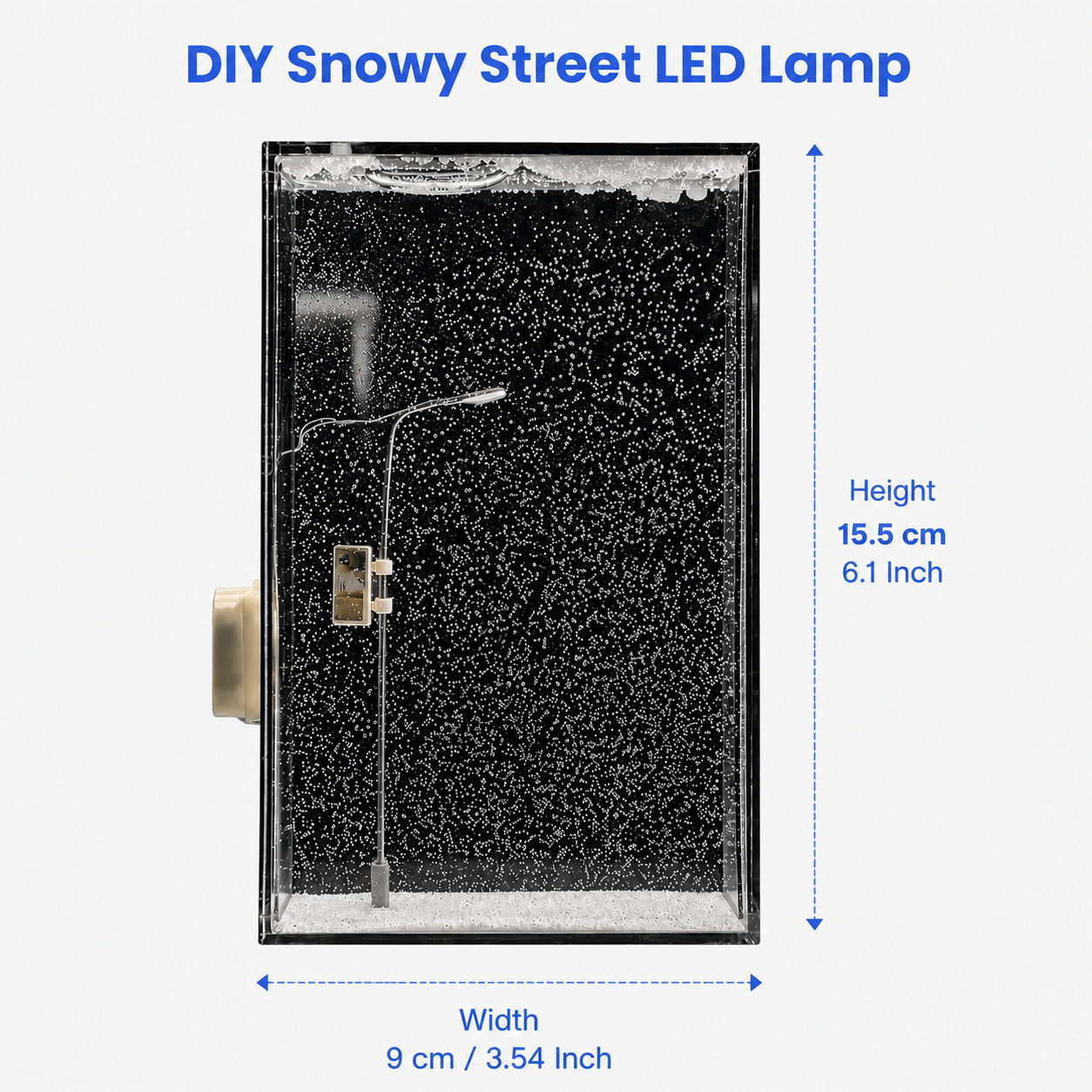 DIY Snowy Street LED Lamp – USB Tabletop Night Light | BagnShop
