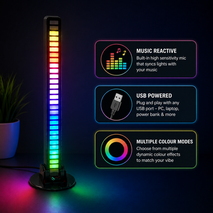 Smart RGB Sound Bar – Music-Reactive LED Light Bar | BagnShop
