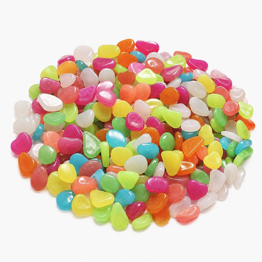 Glow in the Dark Garden Rocks – Pack of 100 Pebbles | BagnShop