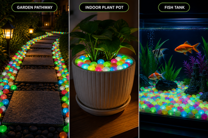 Glow in the Dark Garden Rocks – Pack of 100 Pebbles | BagnShop