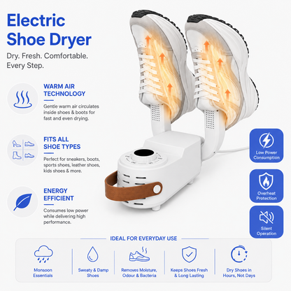 Electric Shoe Dryer – Fast Monsoon Boot & Sneaker Dryer (Timer) | BagnShop