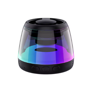 Compact wireless magnetic speaker with black top, multicolor LED light, stylish for home decor and lifestyle products, ideal . - BagnShop - Wireless Magnetic Speaker - appliance, shop - Default Title