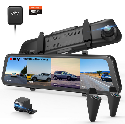 BagnShop dash camera mirror with GPS product overview