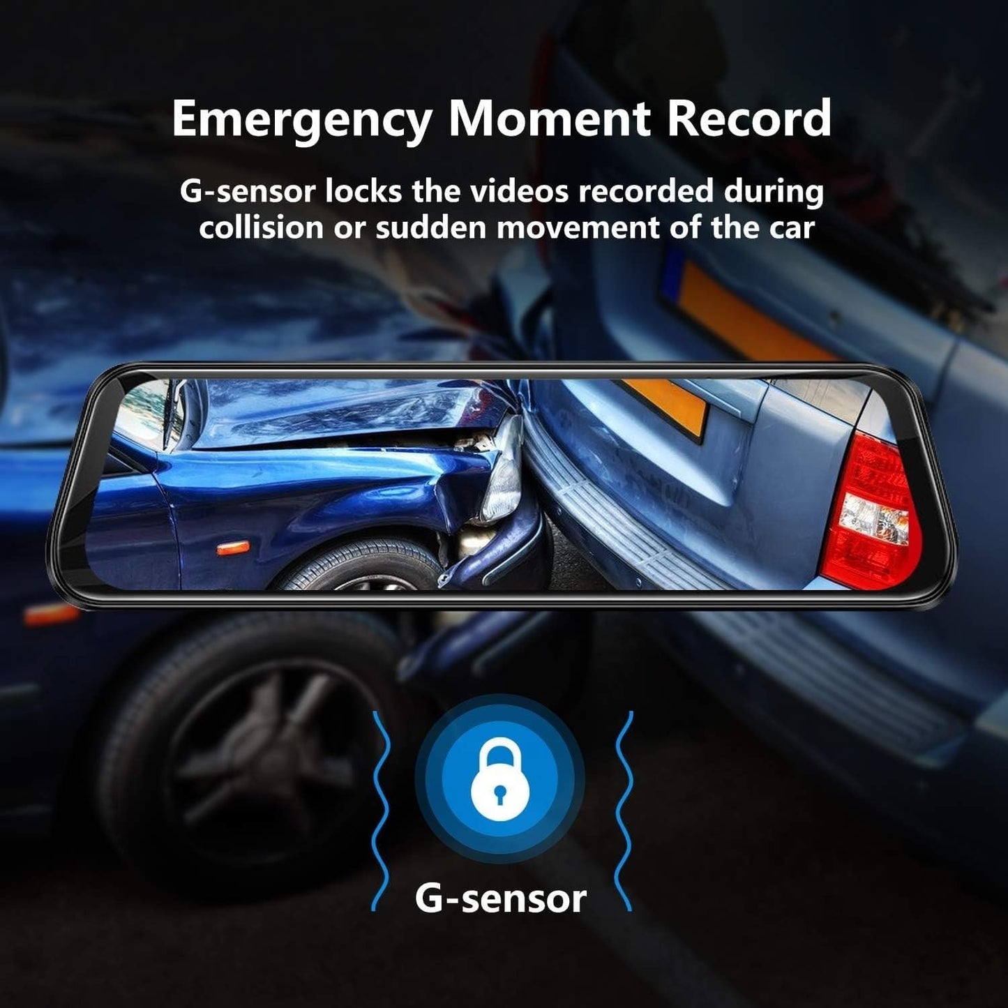 BagnShop GPS mirror dash cam specifications and dimensions