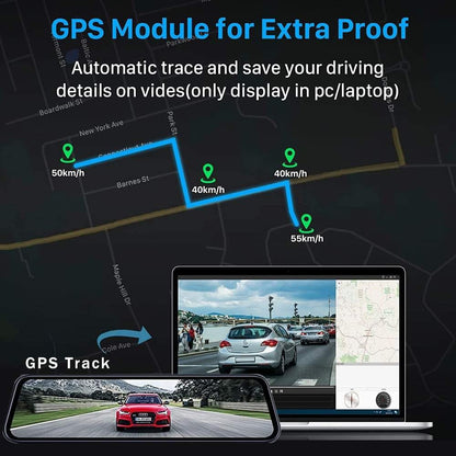 BagnShop dash cam mirror with night vision capability