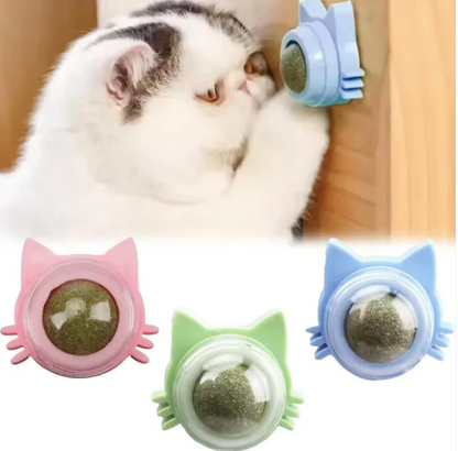 BagnShop catnip wall ball showing rotatable ball design