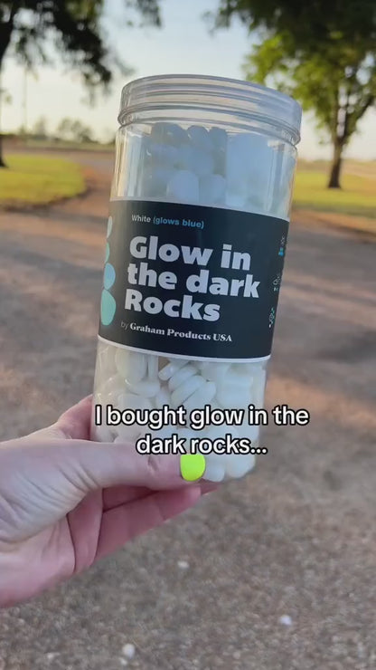 Glow in the Dark Garden Rocks – Pack of 100 Pebbles | BagnShop